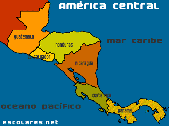 Paises De America. norte de América Central,