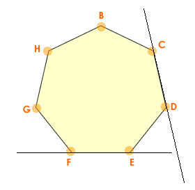 Figura: Heptágono, polígono de 7 lados